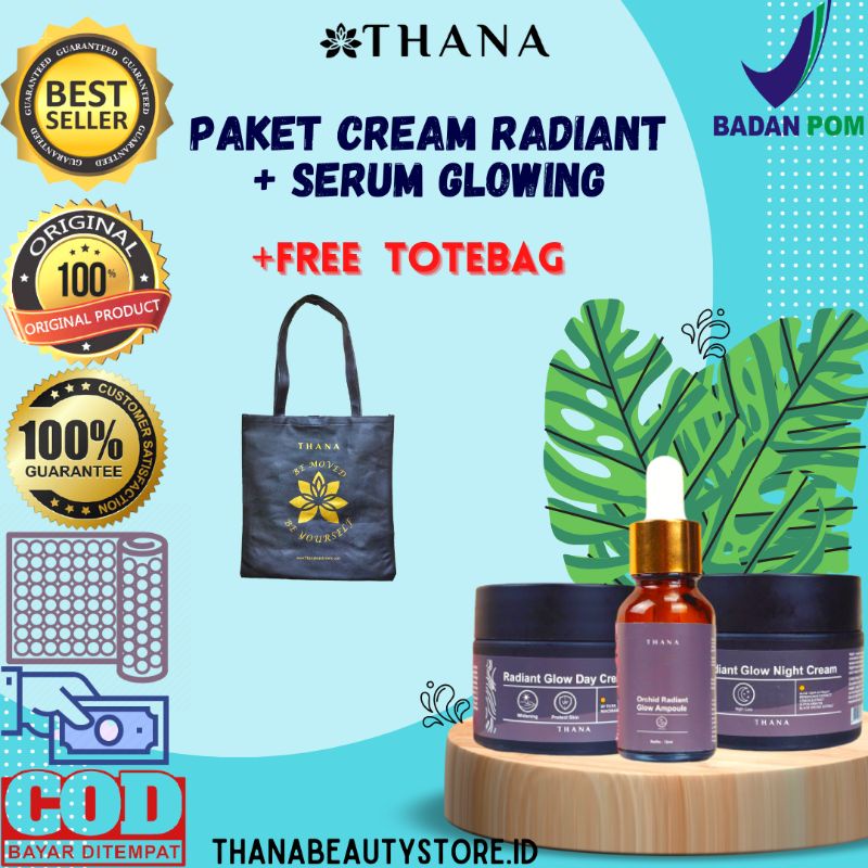 skincare Thana beauty PAKET Cream Radiant Glow Day & Night + Orchid Radiant Glow Ampoule