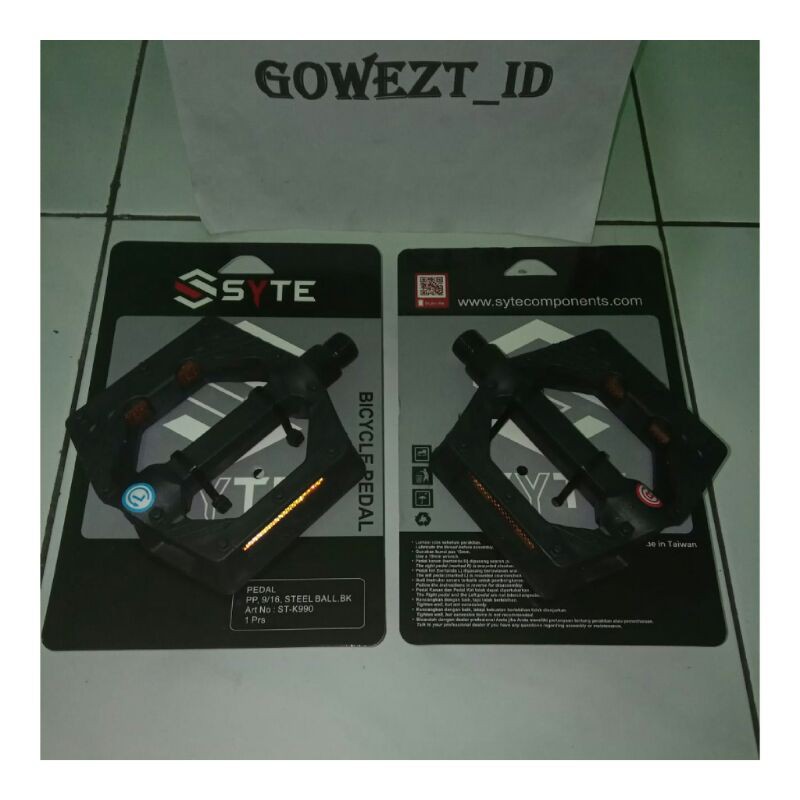 Pedal Alloy Sepeda MTB Fixie Lipat SYTE Hitam ST-M421 As Besar | High Quality