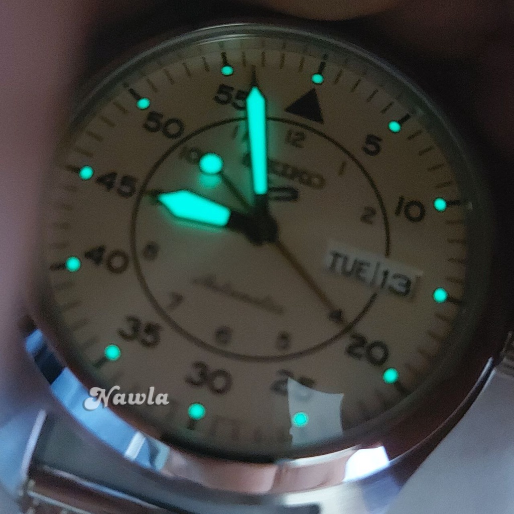 Seiko 5 Sports SRPH21K1 Flieger Beige Dial - Jam Tangan Pria SRPH21