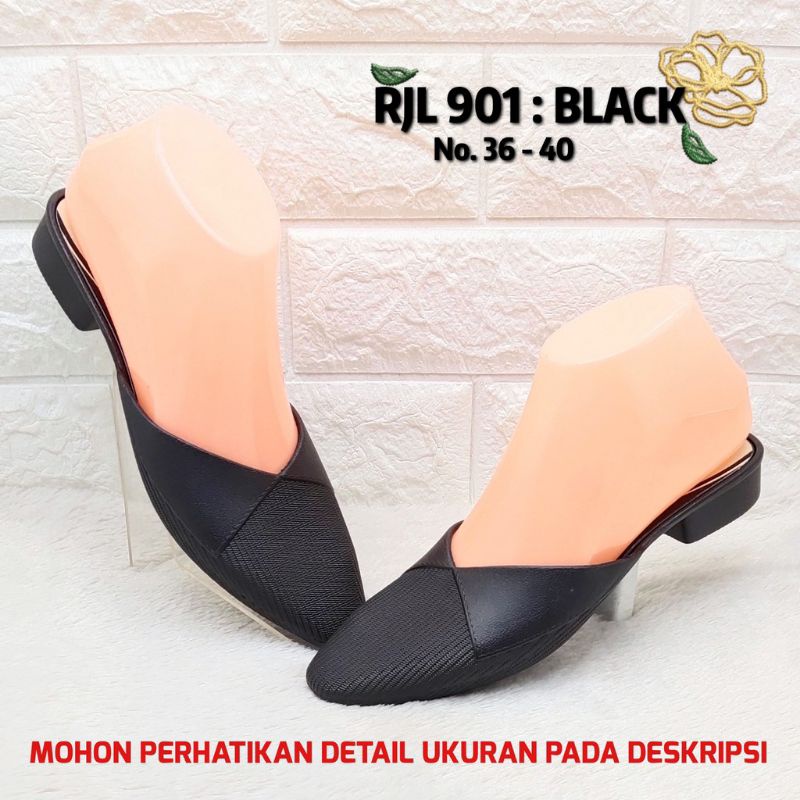 Sepatu slop wanita karet lentur empuk 901