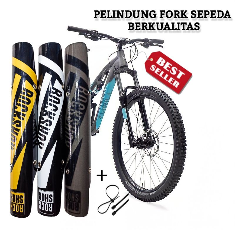 PROMO  pelindung fork sepeda motif rockshox - pelindung garpu sepeda - fork guard sepeda mtb - pelin