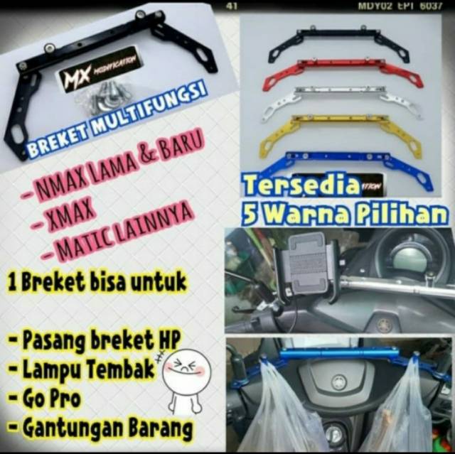 breket Stabilizer stang multifungsi adjustable nmax xmax lexi aerox xmax dll