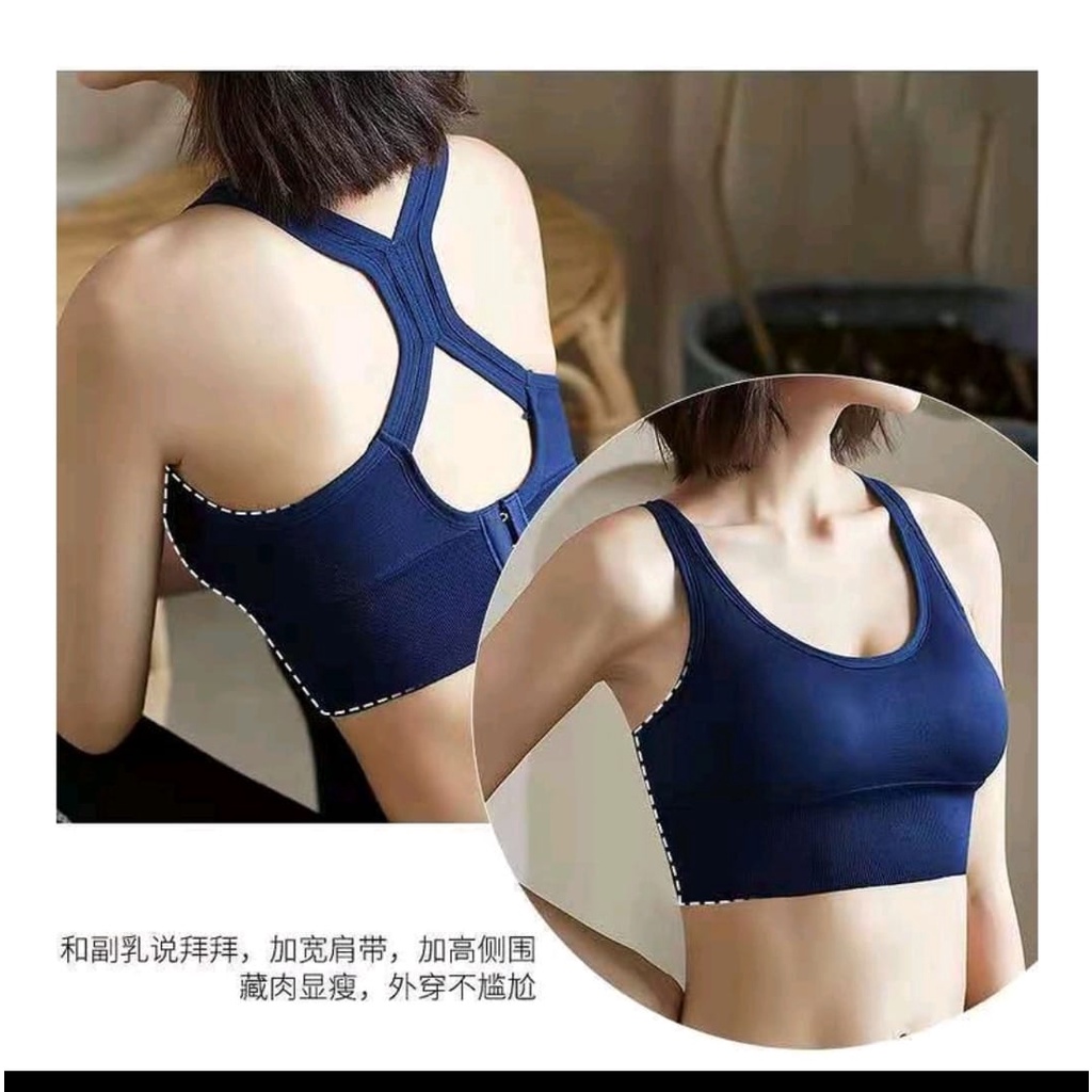 New Sport Bra Wire Free Seamless Tanpa Kawat Comfortable