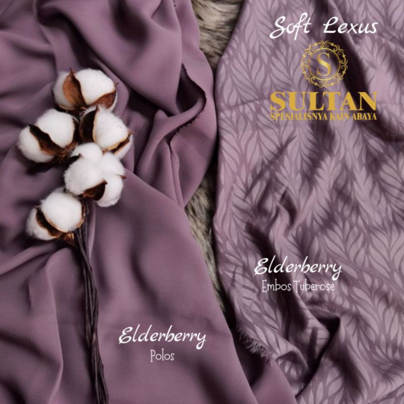 50CM EMBOS TUBEROSE SOFT LEXINA ELDERBERRY KAIN ABAYA SULTAN (MEREK LAMA: SOFT LEXUS)