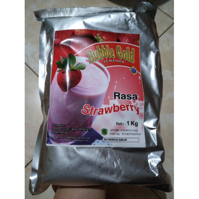 

Strawberry bubuk bubble gold 1kg