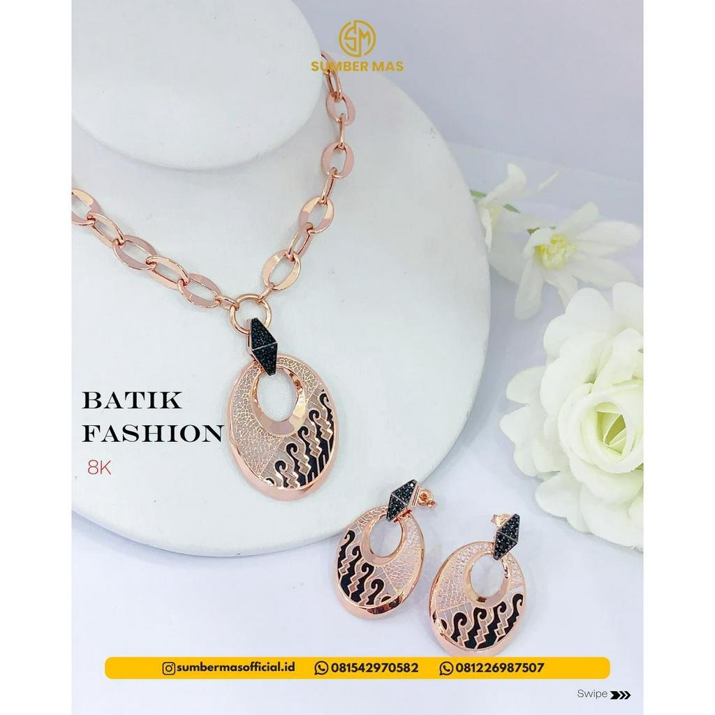 KALUNG ANTING BATIK FASHION SET 8K - SUMBER MAS