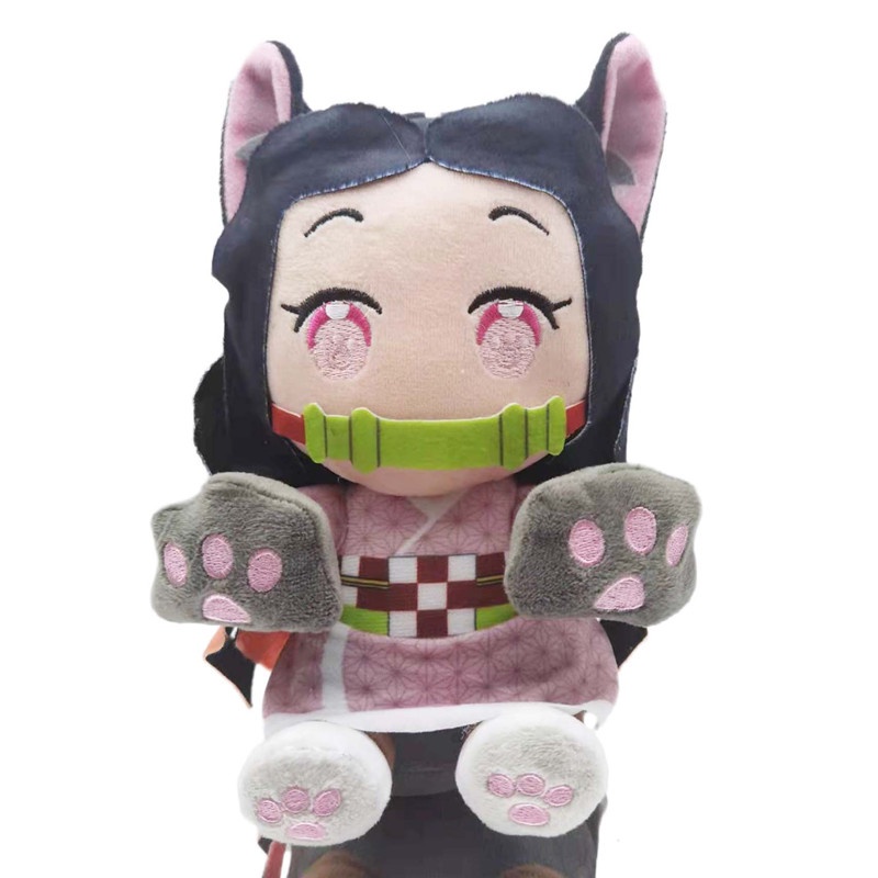 Mainan Boneka Plush Manga Demon Slayer Tanjirou Kamado Nezuko Zenitsu 20CM Untuk Hadiah Anak