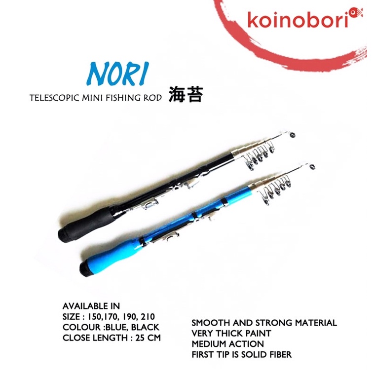 joran antena mini koi nori gagang 30 cm
