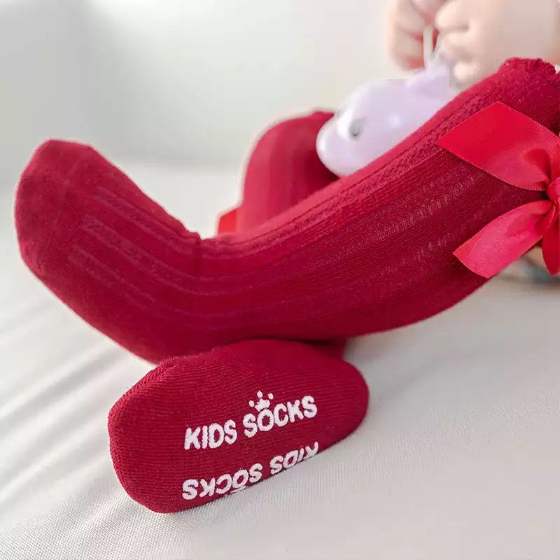 Kaos Kaki Panjang Anak Bayi Perempuan Newborn Baby Socks 1 2 Tahun Korea Lucu Kaus Kaki Anak Bayi Perempuan Newborn Dengan Pita