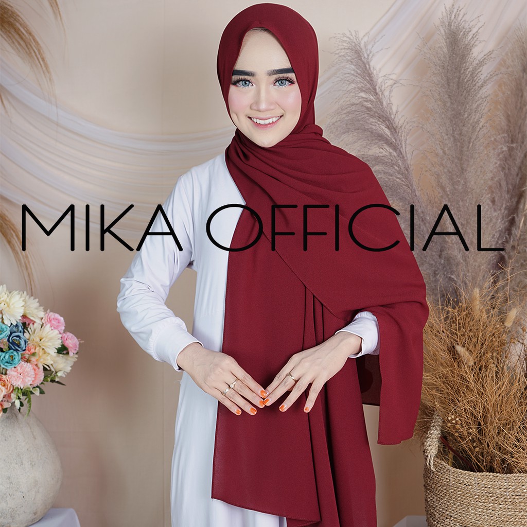 PASHMINA DIAMOND ||  PASHMIN NON TALI/TANPA TALI  POLOS DIAMOND PREMIUM QUALITY-MAROON