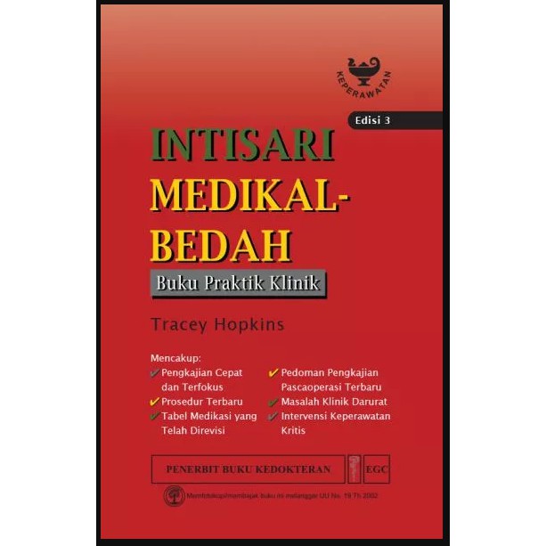 Jual Buku Kmb Original Buku Intisari Medikal Bedah Buku Praktik Klinik Edisi Tracey Hopkins