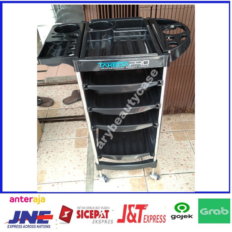 Takedapro rak salon 4 susun rak troly 4 susun