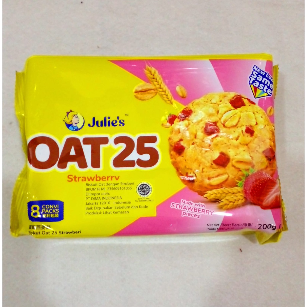 [HALAL] Julie's OAT 25 Biscuit 200gr Julies Strawberry / Rich Tea / Ten Grain / Chocolate Julis