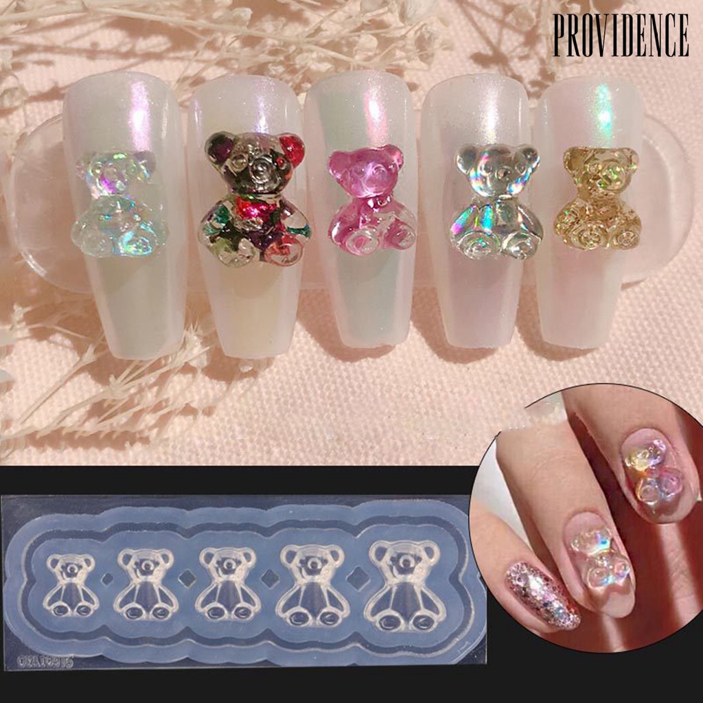 Providence Nail Mold 3D Patterns Excellent Ductility Transparent Silicone Carving Stamping DIY UV Gel Manicure Tool for Salon