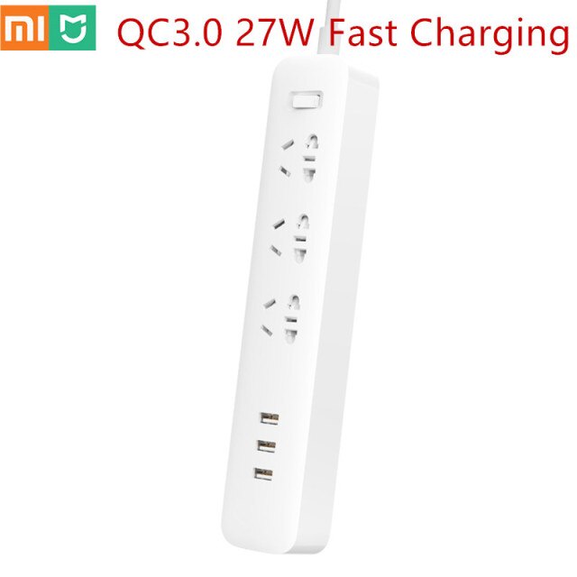 XIAOMI Mijia Power Strip 3 Holes + 3USB 27W Fast Charging Original100%