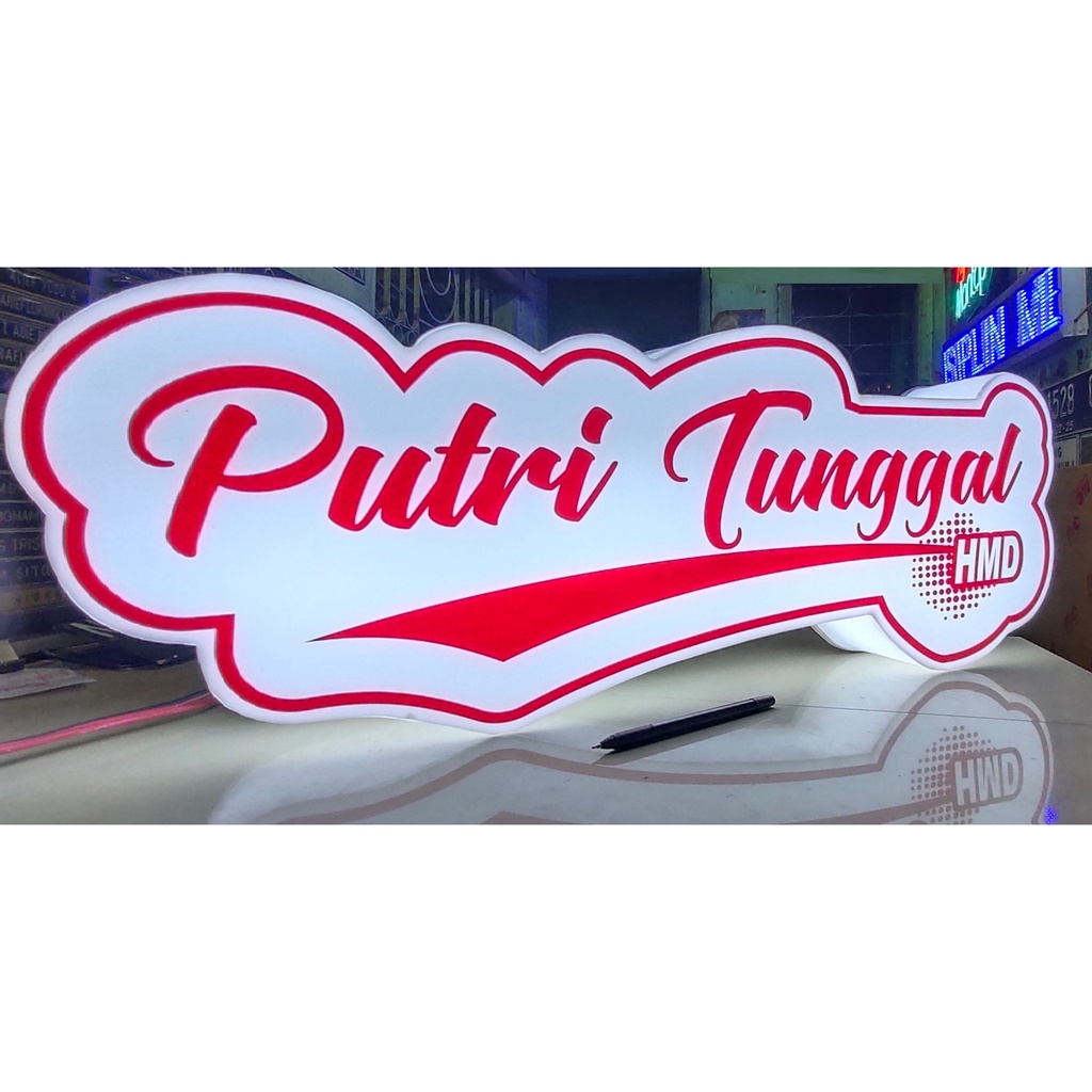 NEON BOX LOGO FULL NYALA AKRILIK INDOOR OUTDOOR