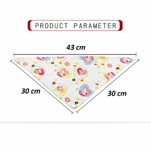 Slabber bib liur bayi segitiga celemek makan