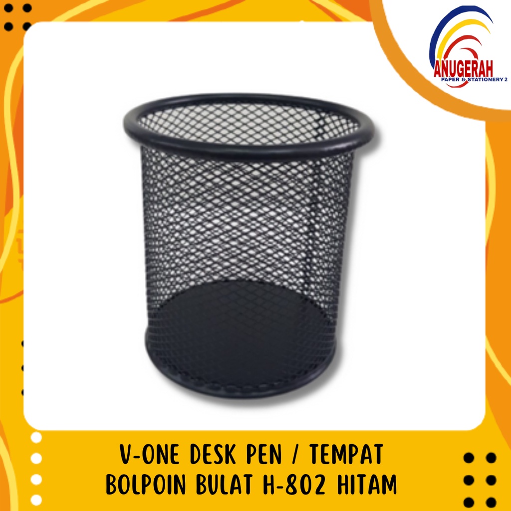 

V-ONE DESK PEN / TEMPAT BOLPOIN BULAT H-802 HITAM (PCS)