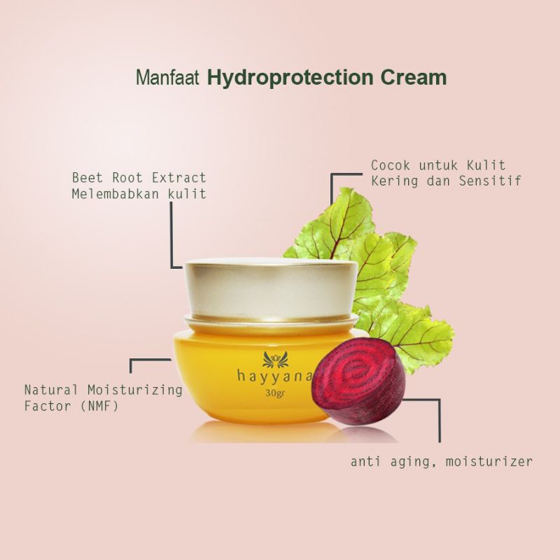 Hayyana Skincare Hydroprotection cream-Kulit kring dan Sensitif