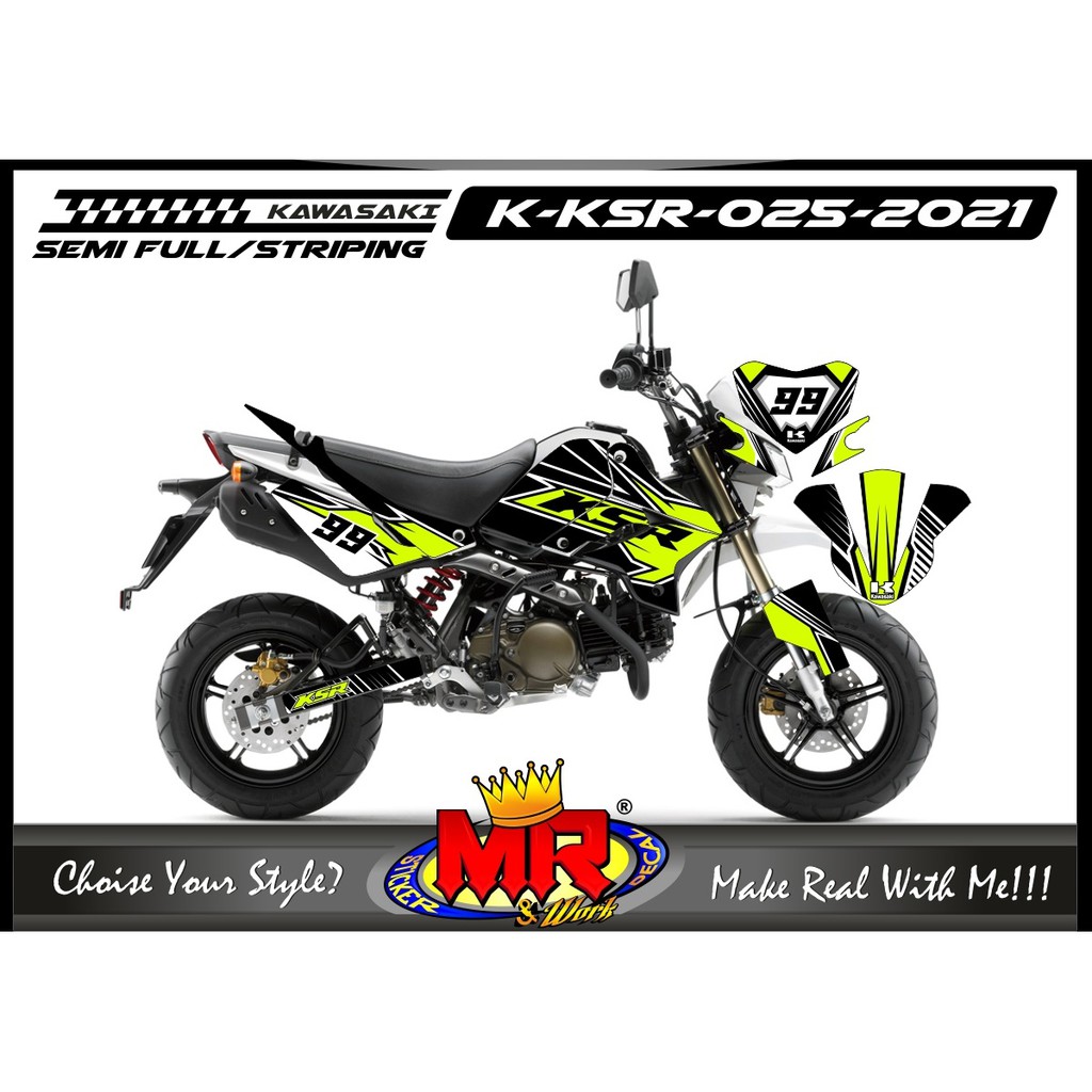 Decal Stiker Motor Kawasaki KSR Decal Stiker Custom Supermoto Race