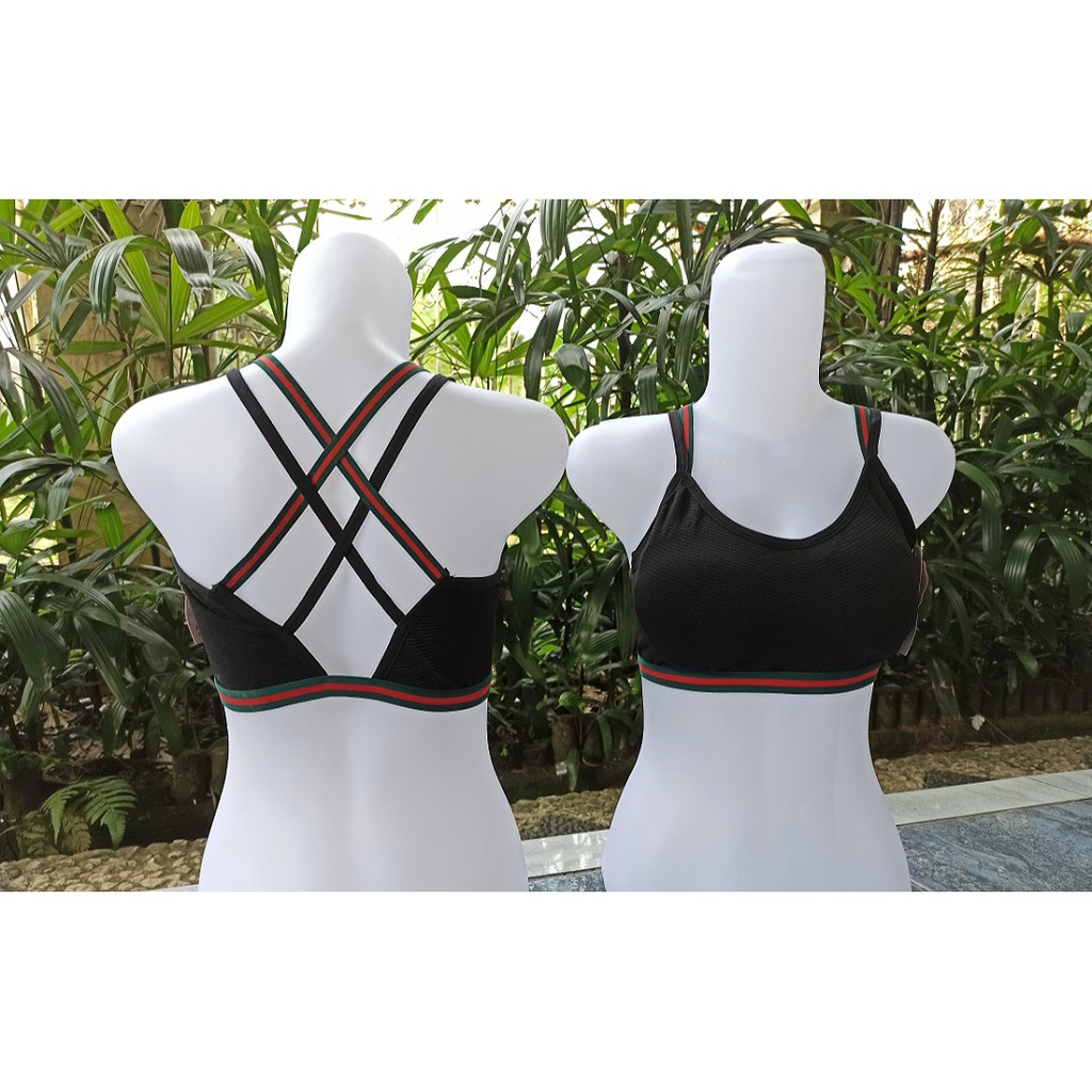 Lydyly - 1 Pcs BH Sport Free Size Hitam / Satu Ukuran Berkualitas tanpa kawat ~ Sahabi