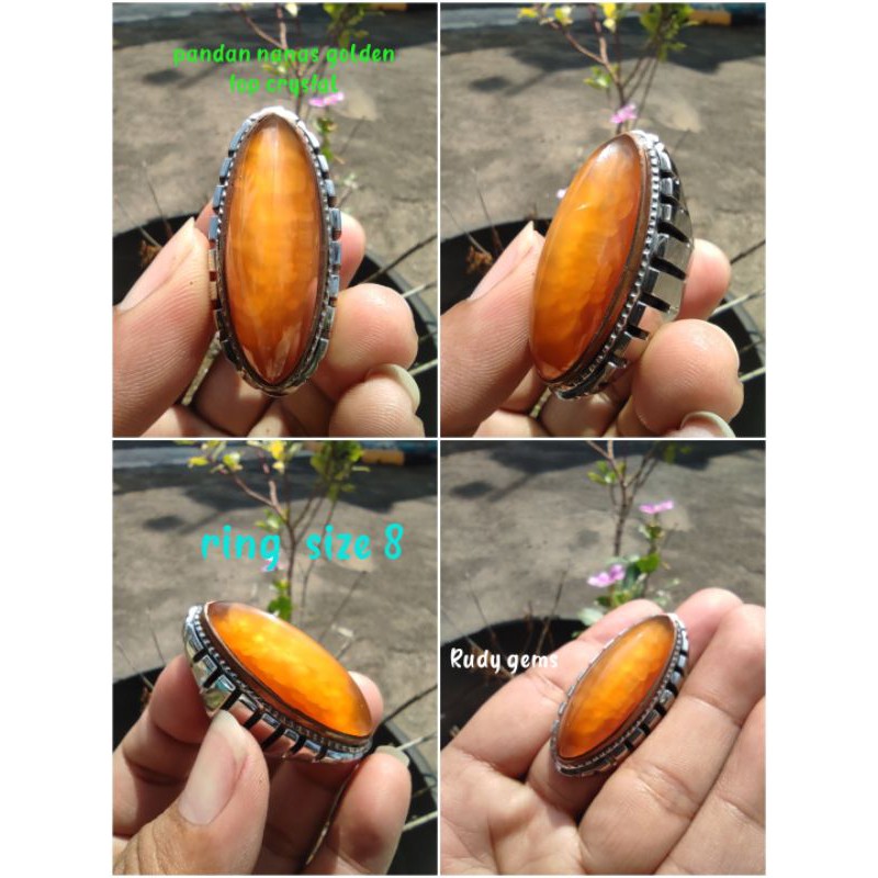 BATU CINCIN PANDAN NANAS GOLDEN CRYSTAL