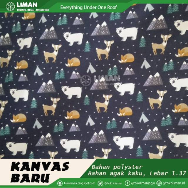 KANVAS PRINTING MOTIF BERUANG