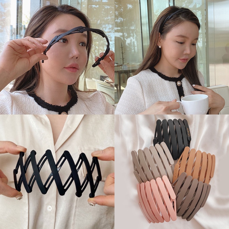 Retractable Headband Portable Folding Headband Summer Invisible Non-slip Headband for Women Fashion Hair Accessories