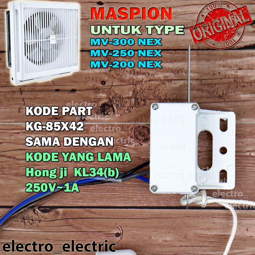 Pull Switch atau Saklar Tarik  Exhaust Fan Maspion Original di jamin