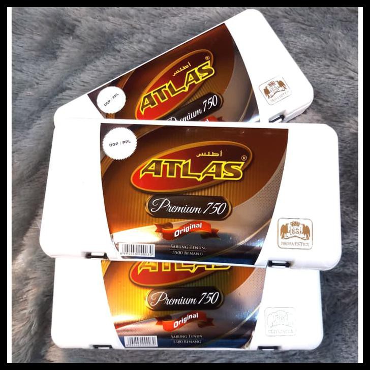 Sarung Tenun Putih Polos Halus Atlas Premium 750 (Eceran)