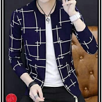 Murah Jaket Bomber Pria Cowok Jaket motor JAKET Pria Scuba FICO - Navy 46UQX