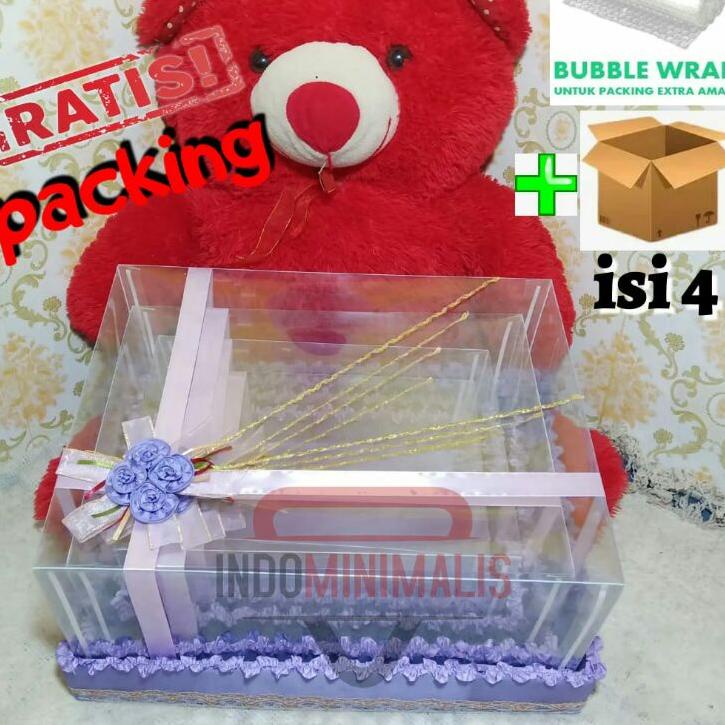 

[KODE PRODUK VDI0L5491] KOTAK SESERAHAN HANTARAN PERNIKAHAN PAKET BOX MIKA TEMPAT MAHAR PERHIASAN LAMARAN 1 SET ISI 4