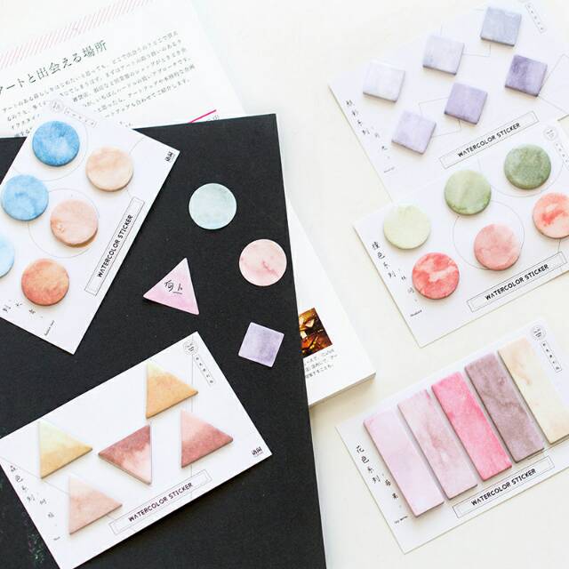 

Watercolor Shapes Sticky Notes/kertas memo