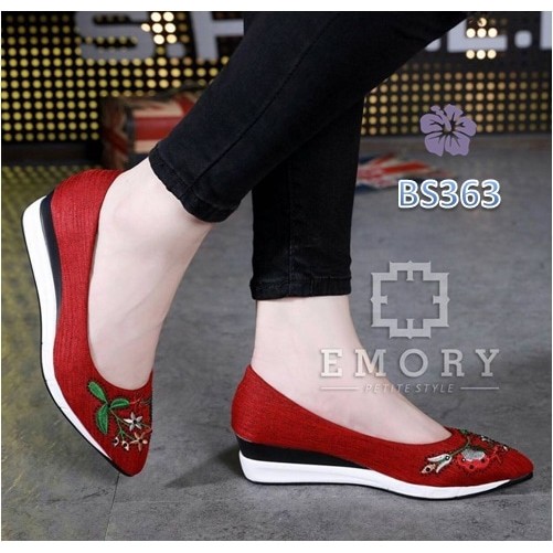 Sepatu Wanita Wedges Emory Garden Merah - BS363