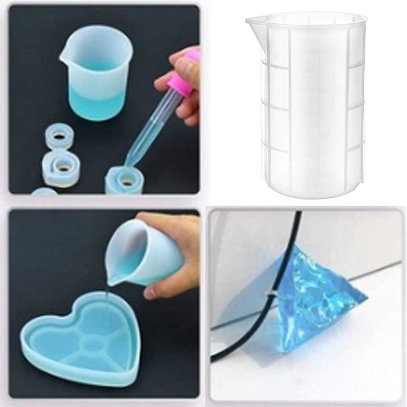 SIY  2Pcs 700ml Extra Large Silicone Measuring Cups Resin Mixing Casting Cups Tools