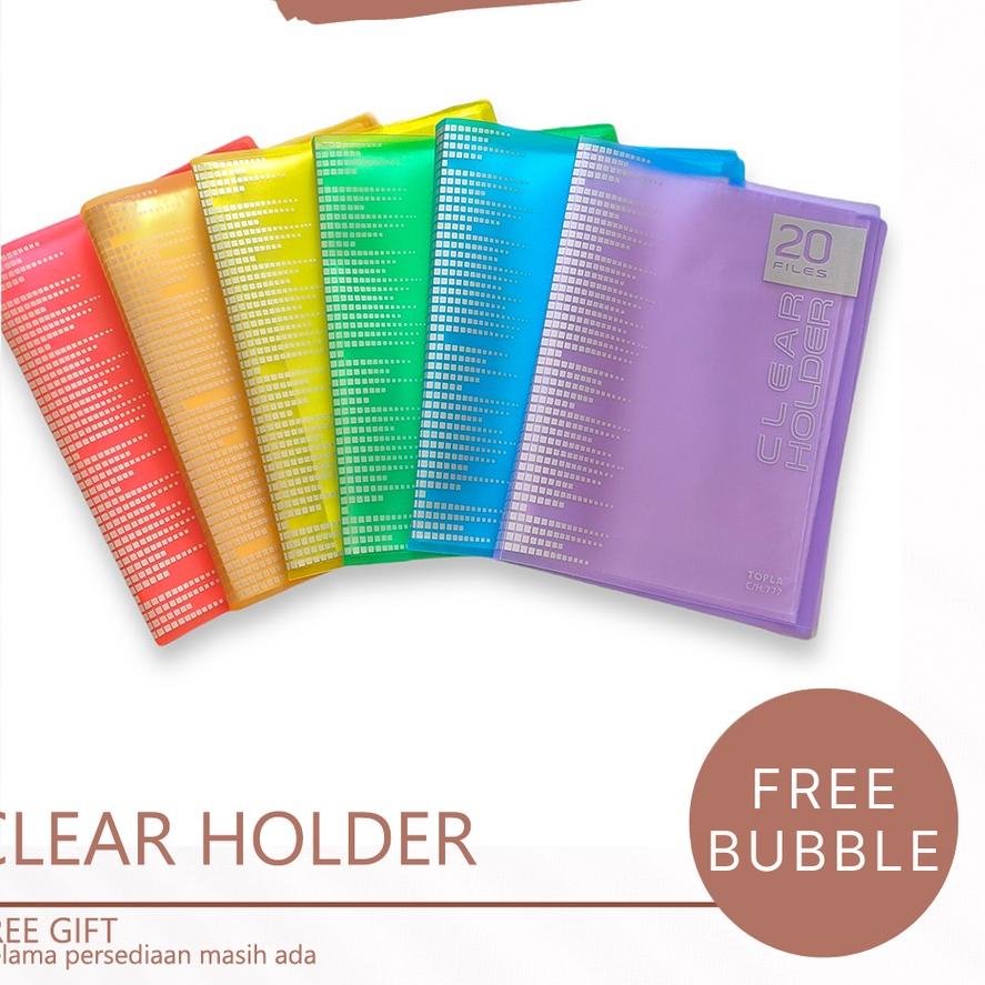 

Ayo Beli TOPLA Clear Holder Map untuk Kertas Buku Folio Plastik File Holder Document Keeper F4 777 Isi 20F 40F 60F SF5;