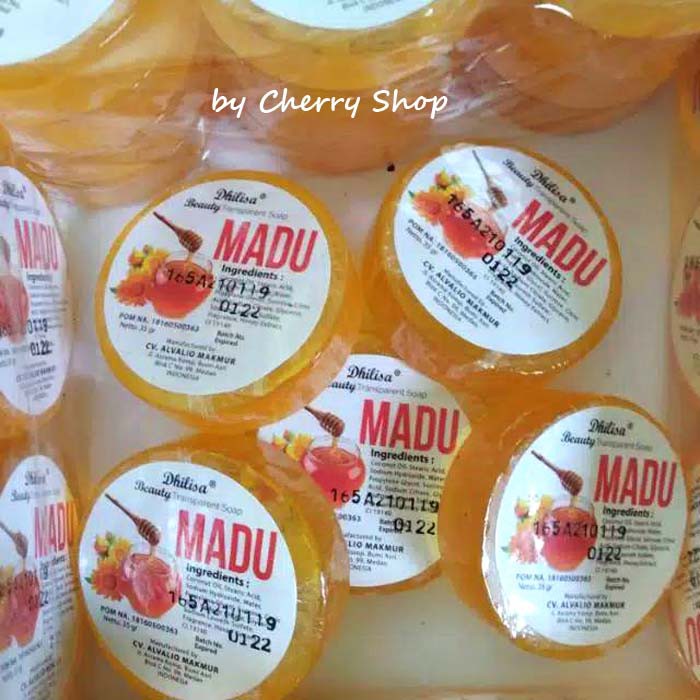 [BUY 24 GET GIFT] [BPOM] [DEALER] SABUN MADU TRANSPARAN DHILISA 35GR CHERRY SHOP | SABUN WALET TRANSPARAN