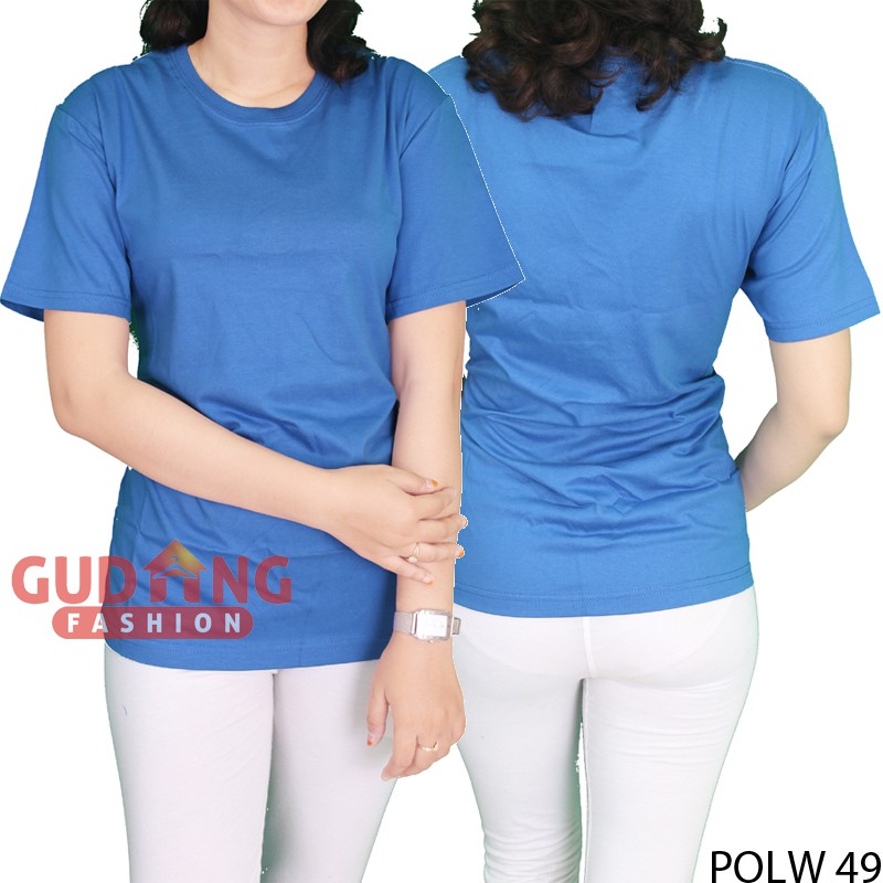 Kaos Royal Blue Pendek Polos - POLW 49