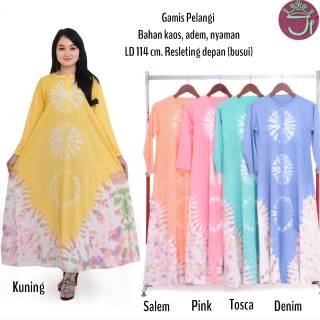  Grosir  gamis  kaos  PELANGI 55K min 3pcs Shopee Indonesia