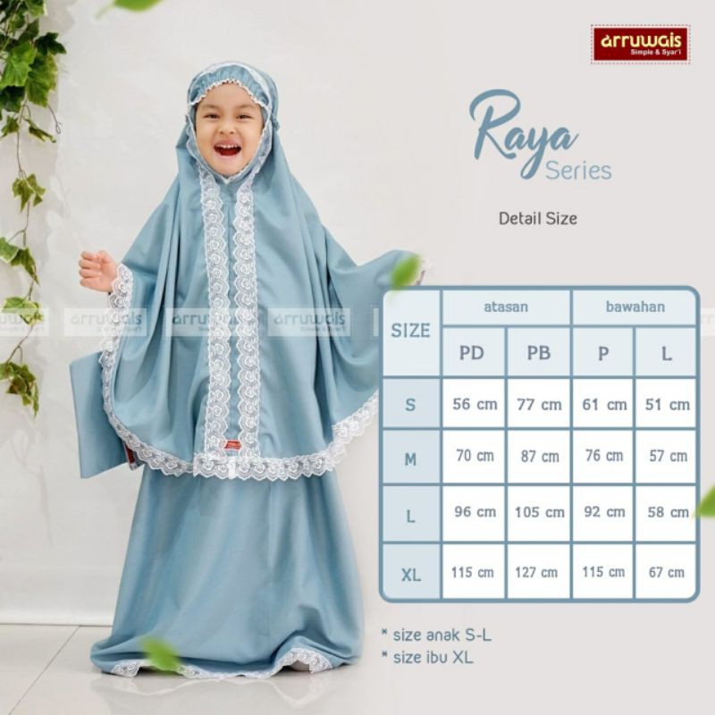 Mukena anak raya series arruwais
