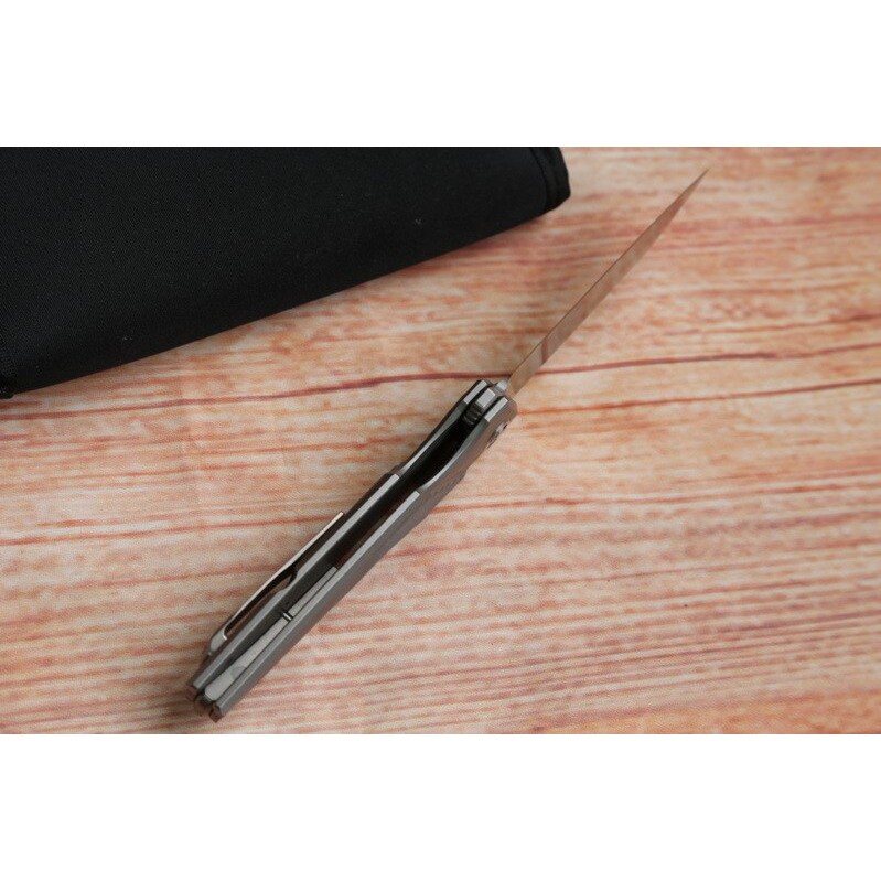 JUFULE Original design 1803 M390 blade TC4 Titanium Flipper folding camping hunting pocket fruit