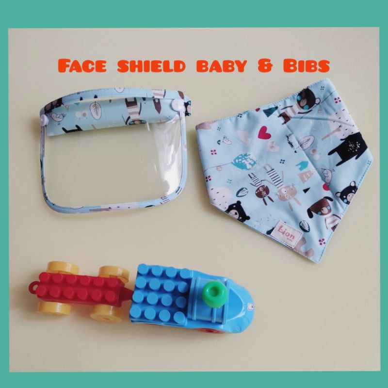 Set Face shield baby &amp; Bibs / slabber