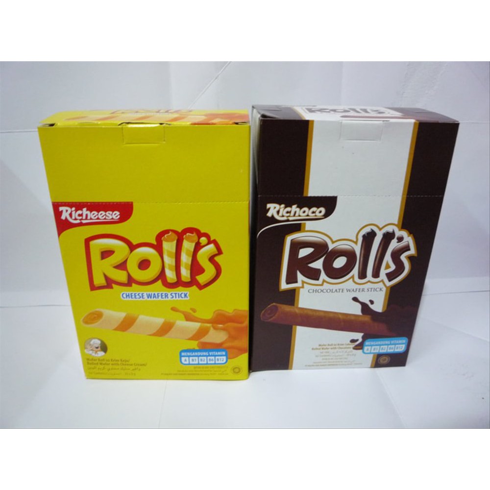 

Richeese Nabati Rolls Wafer Keju Coklat