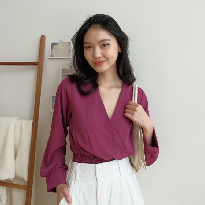 Serena Top - Pakaian Atasan Wanita - Korean Casual Top