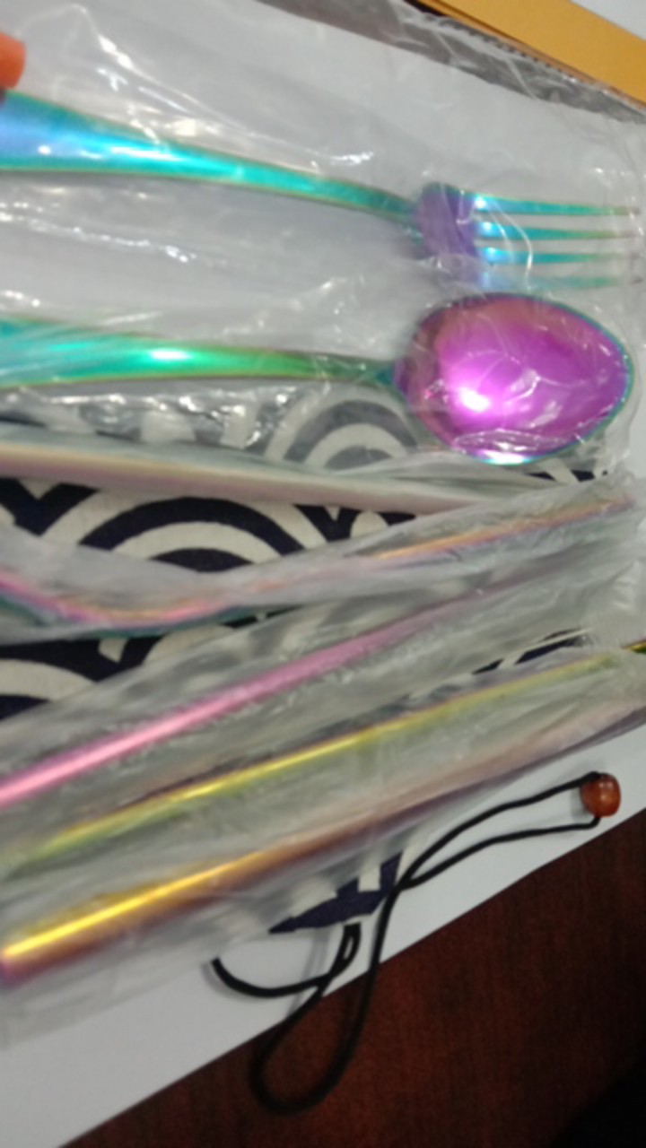 Cutlery Set Travel Sendok Garpu Sumpit Sedotan Warna Pouch Lipat