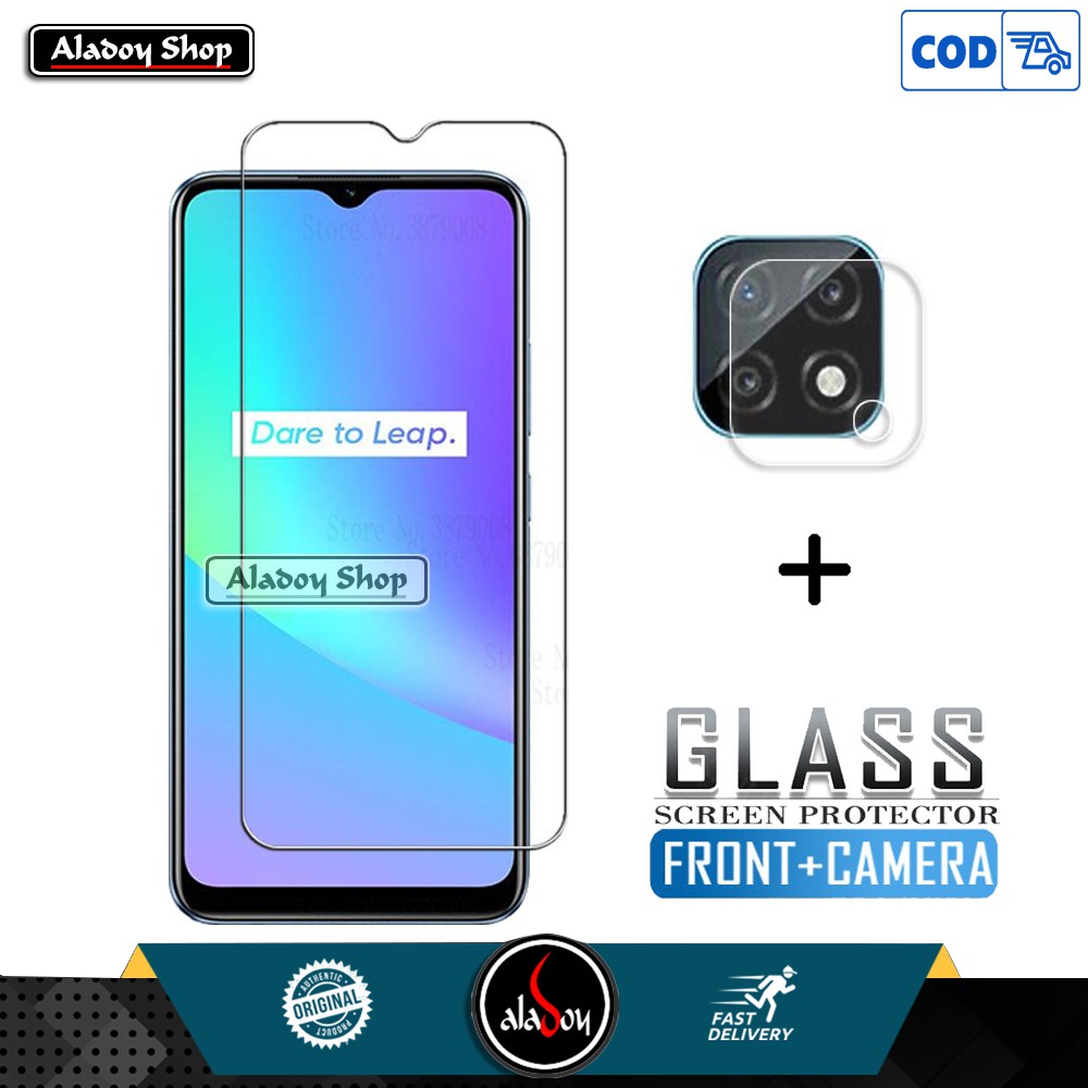 PAKET Tempered glass Layar Clear dan Tempered Glass Camera Lens Realme C25 2021