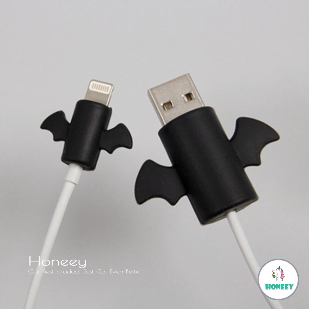 Cute Angel Simple Cable Protector Data Line Protector Sheath Cable Winder Cover for IPhone USB Charging Cable