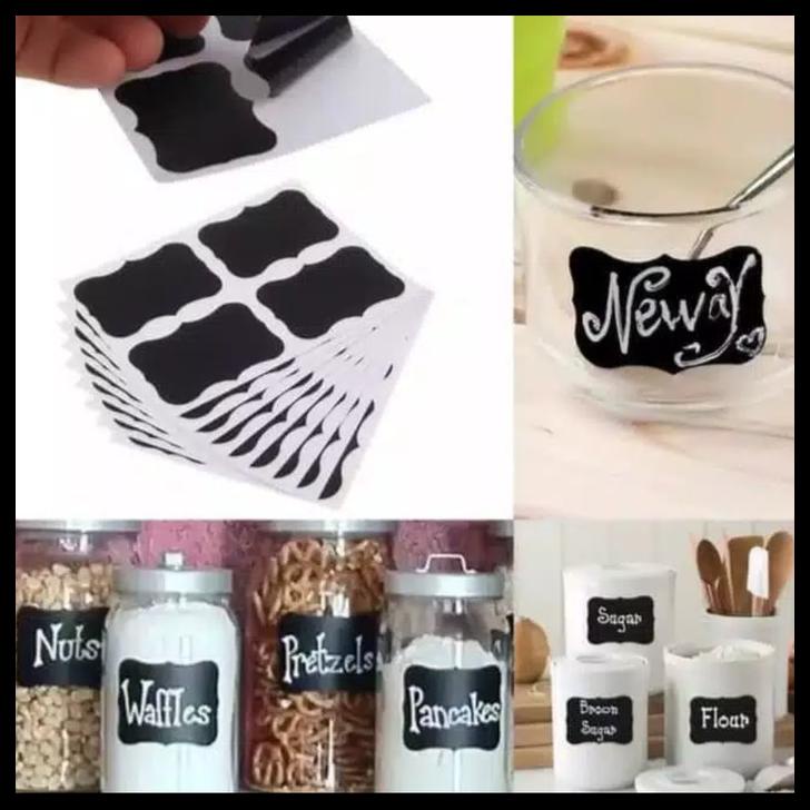 

Stiker Label Nama Hitam Nametag Sticker Toples Wadah Bumbu Tempat