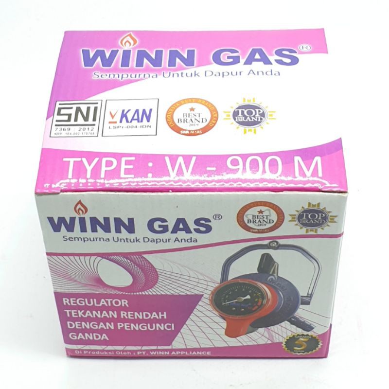 PREMIUM QUALITY Winn Gas W-900M + METER  Sistem DUAL LOCK  Regulator Gas Kompor Gas LPG