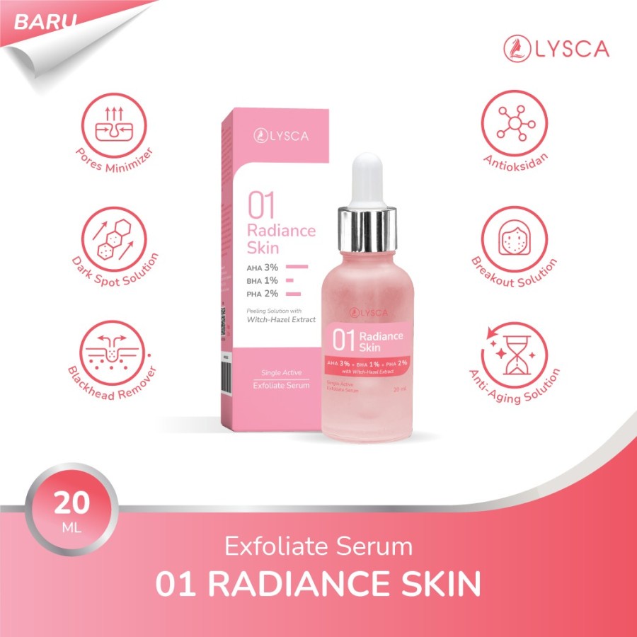 LYSCA RADIANCE SKIN AHA 3%, BHA 1%, PHA 2% Peeling Serum Solution